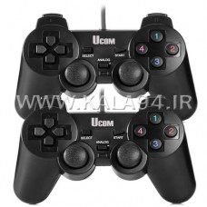 گیم پد UCOM UC2102 / دوبل دسته / شوک / ساده / اتصال سیمی با درگاه USB / کیفیت بالا